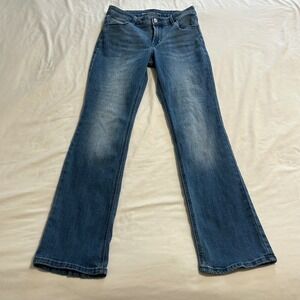 Old Navy Wow Boot-Cut Jeans Womens 2 Mid-Rise Medium Wash Blue Denim Stretch
